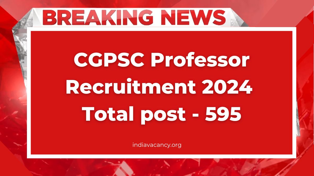 CGPSC Professor Recruitment 2024